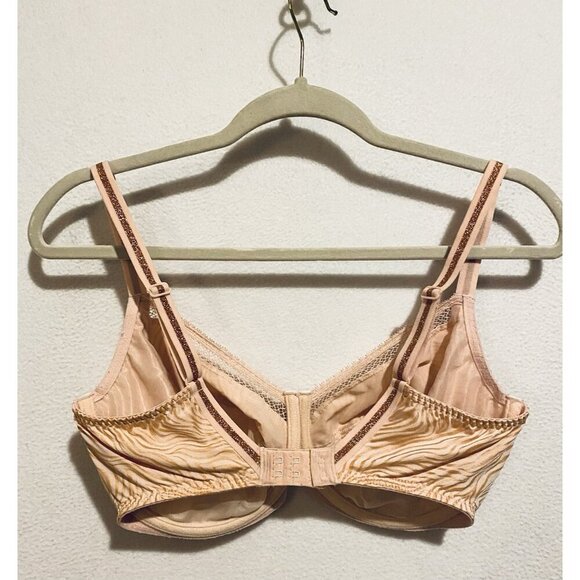 PrimaDonna Twist Bra Womens 32H Pearly Pink Avellino Zebra Print Crochet Trim - Picture 5 of 7